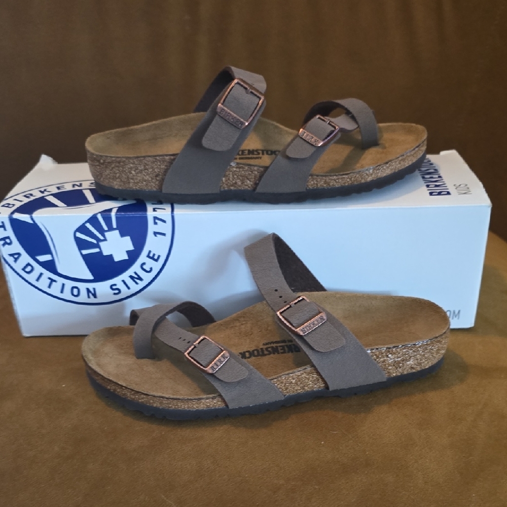 Birkenstock Mayari Taupe Double Strap Sandals